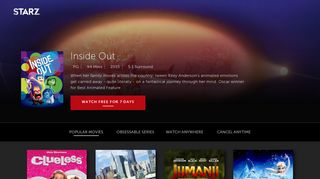Watch Inside Out Full Movie Free with STARZ