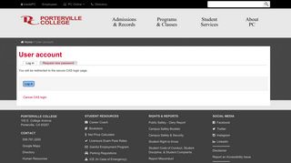 User account | Porterville College