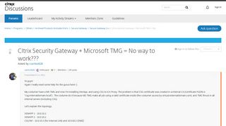 CItrix Security Gateway + Microsoft TMG = No way to work ...