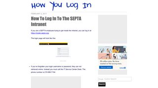 How To Log In To The SEPTA Intranet