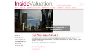 Field Agent Support & Log-In | Welcome to InsideValuation, A Division ...