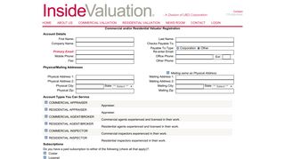 Commercial and/or Residential Valuator Registration - InsideValuation