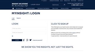 MyInsight: Login | Insight Vacations