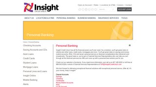 Personal Banking | Checking Account | Insight Credit Union