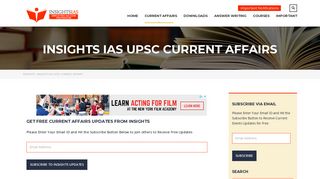 INSIGHTS IAS UPSC CURRENT AFFAIRS - INSIGHTS
