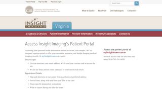 Access Insight Imaging's Patient Portal | Northern Virginia