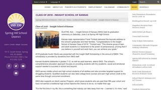 Class of 2018 - Insight School of Kansas - Spring Hill School District ...