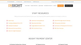 Staff Resources & Payment Center | Work With Insight