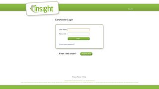 Cardholder Login - Insight Visa Prepaid Card