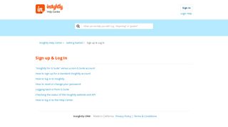 Sign up & Log In – Insightly Help Center