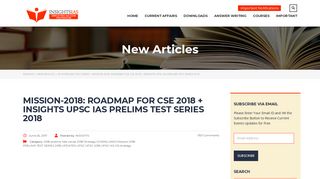 INSIGHTS ON INDIA UPSC IAS Prelims Test Series 2018