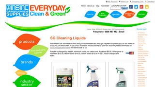 SG Cleaning Liquids - Insinc Products - Shopping