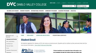 Student email addresses - Diablo Valley College