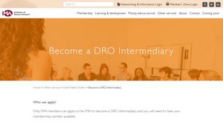Become a DRO Intermediary - Institute of Money Advisers