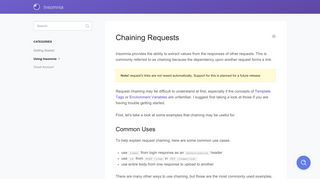 Chaining Requests - Insomnia