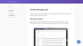Cookie Management - Insomnia