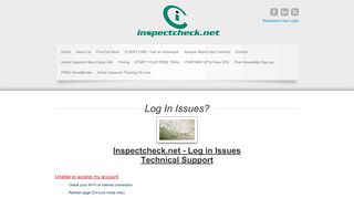 Log In Issues? :: Inspectcheck.net