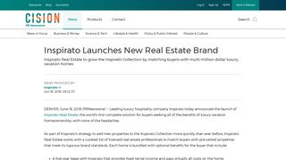 Inspirato Launches New Real Estate Brand - PR Newswire