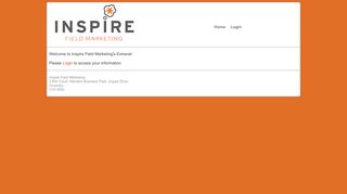 Inspire Home Login Welcome to Inspire Field Marketing's Extranet ...