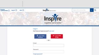 Log in to your account - Inspire