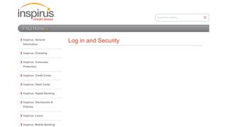 Log in and Security | Inspirus Credit Union FAQs - KnowledgeOwl
