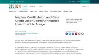 Inspirus Credit Union and Gesa Credit Union Jointly Announce their ...