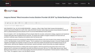 Inspyrus Named “Most Innovative Invoice Solution Provider US 2018 ...