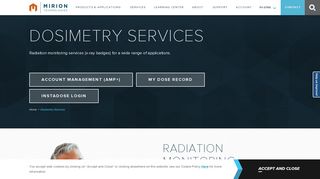 Dosimetry Services - Mirion Technologies