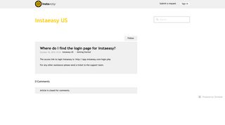 Where do I find the login page for Instaeasy? – Instaeasy US