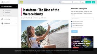 Instafame: The Rise of the Microcelebrity - Social Media Week