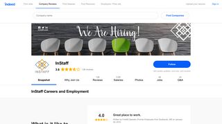 InStaff Careers and Employment | Indeed.com