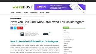 Find Who Unfollowed You On Instagram | WHITEDUST