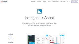 Instagantt + Asana app integration: easy Gantt charts · Asana
