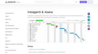 Syncing Asana with Instagantt | Product guide · Asana