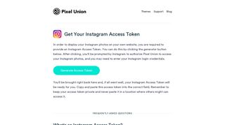 Instagram Access Token Generator – Pixel Union
