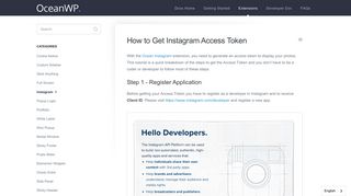 How to Get Instagram Access Token - Documentation - OceanWP