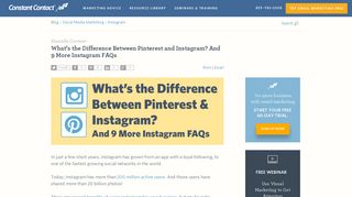 What's the Difference Between Pinterest and Instagram? And 9 More ...
