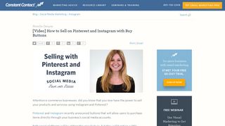 How to Sell on Pinterest and Instagram with Buy Buttons | Constant ...
