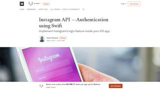 Instagram API —Authentication using Swift – We Talk IT – Medium