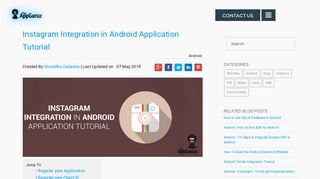 Instagram Integration in Android Application Tutorial - TheAppGuruz