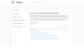What is the Instagram Android Beta Program? | Instagram Help Center
