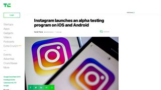 Instagram launches an alpha testing program on iOS and Android ...