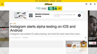 Instagram starts alpha testing on iOS and Android | iMore