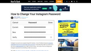How to Change Your Instagram Password