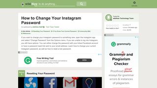 How to Change Your Instagram Password: 14 Steps (with Pictures)