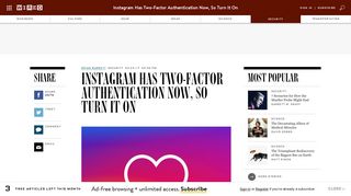 How to Use Instagram's Two-Factor Authentication | WIRED