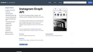 Instagram Graph API - Instagram Platform - Facebook for Developers