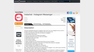 Instachat - Instagram Messenger - GoodeReader app store