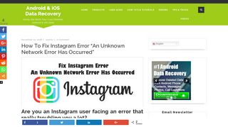 How To Fix Instagram Error “An Unknown Network Error Has Occurred”