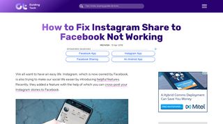How to Fix Instagram Share to Facebook Not Working - Guiding Tech